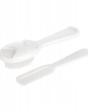 CANPOL ZESTAW SZCZOTKA PLUS GRZEBIEŃ DLA NIEMOWLĄT BIAŁY