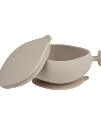 B.box MIESECZKA MISKA SILIKONOWA Z PRZYSSAWKĄ Z POKRYWKĄ LATTE 6M+