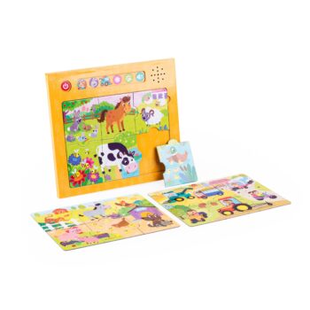 DUMEL PUZZLE DZWIĘKI WOKÓŁ NAS WIEŚ ODGŁOSY MELODIE 3 OBRAZKI 3+