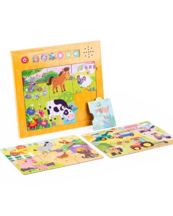 DUMEL PUZZLE DZWIĘKI WOKÓŁ NAS WIEŚ ODGŁOSY MELODIE 3 OBRAZKI 3+