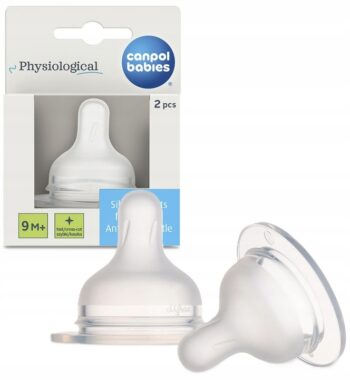 CANPOL DIFRAX SMOCZEK SILIKONOWY DO BUTELKI S-SHAPE XL SZYBKI KASZKA 9M+ 2X