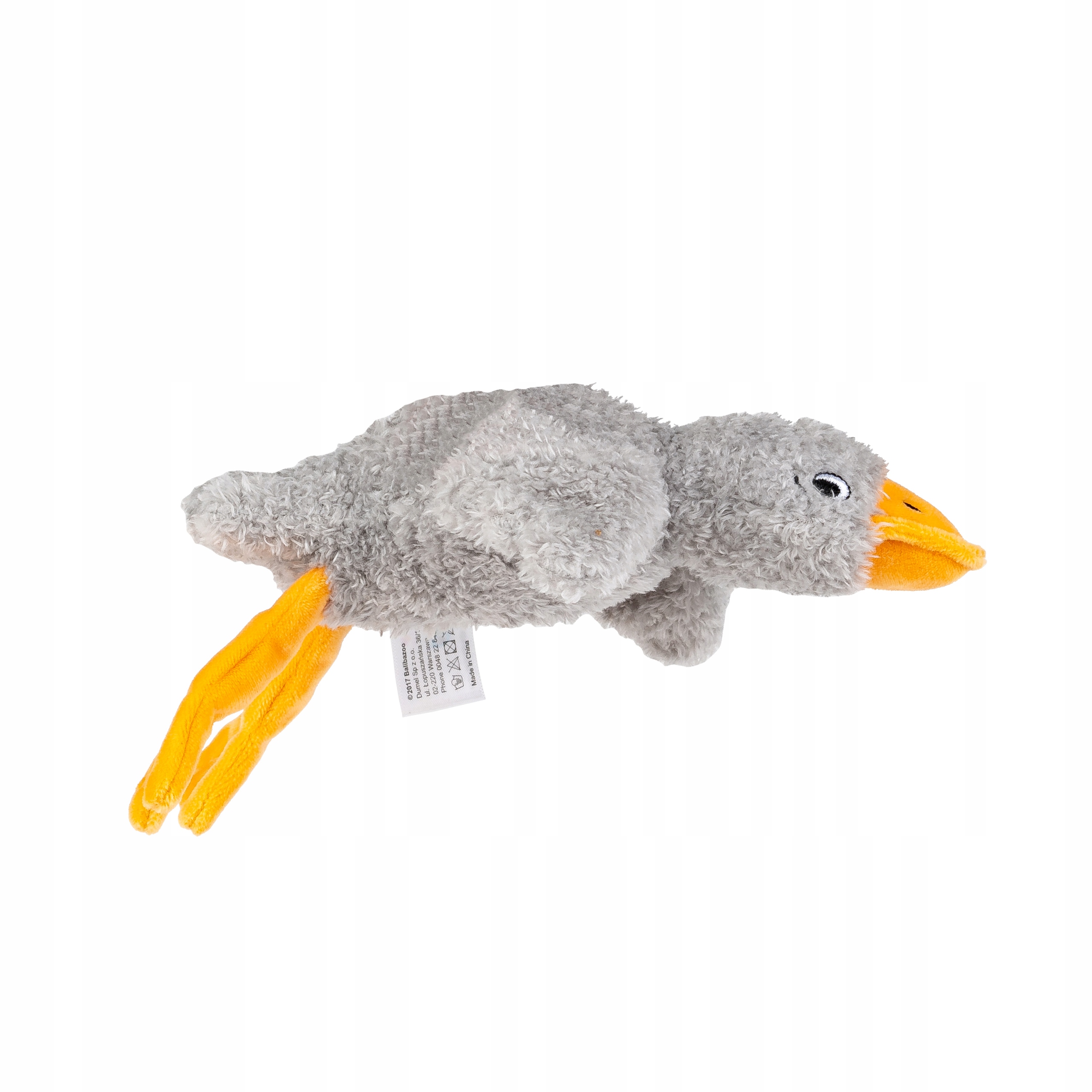 BALIBAZOO SENSORYCZNA GĘŚ SZARA MIĘKKA WYPEŁNIONA KULKAMI 0M+