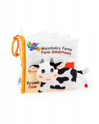 JOLLY BABY KSIĄŻECZKA SENSORYCZNA MIESZKAŃCY FARMY MATERIAŁOWA 0M+