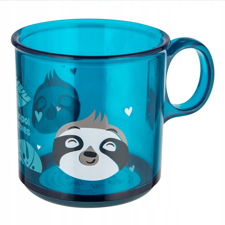 CANPOL KUBEK ANTYPOŚLIZGOWY Z UCHEM 170ML 12M+ TURKUS