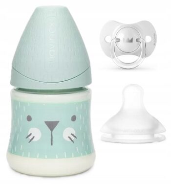SUAVINEX BUTELKA 150ML HYGGE + SMOCZEK SX PRO + SMOCZEK 0-6M ZESTAW
