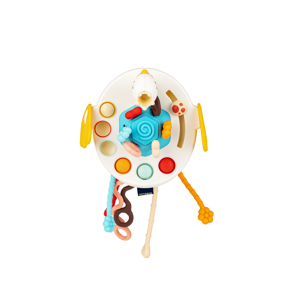 TULIFUN ZABAWKA SENSORYCZNA ŁABĘDŹ KOLOROWE LINKI 18M+