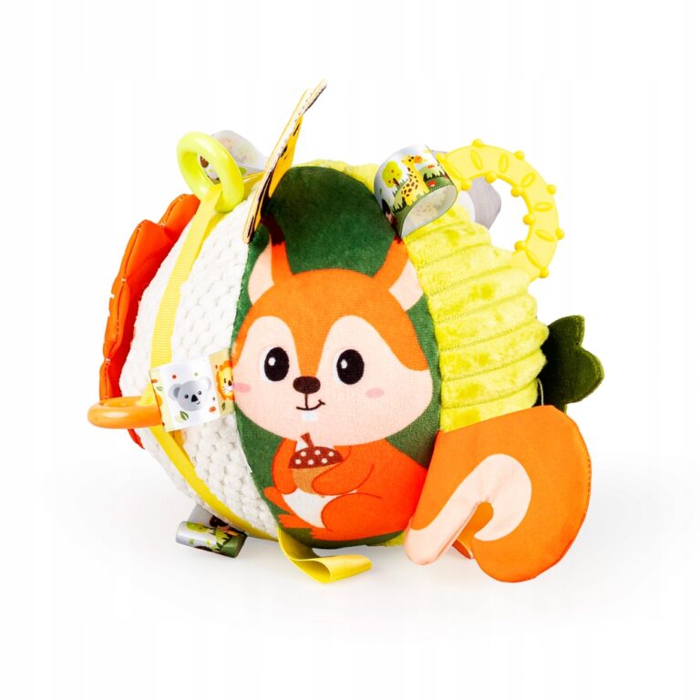 JOLLY BABY PIŁKA DŻUNGLA DELUXE DZWONECZEK PISZCZAŁKA 0M+