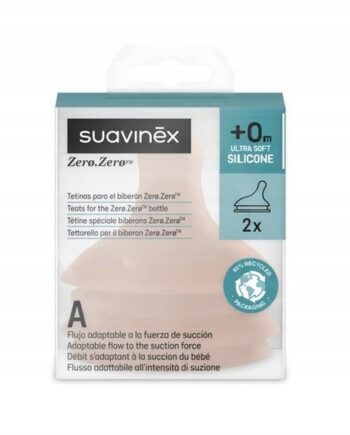 SUAVINEX SMOCZEK ZERO ZERO REGULOWANY PRZEPŁYW 2X KOLOR MEDIUM