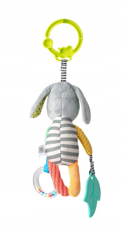 BALIBAZOO ZAWIESZKA PIES W PASKI GRYZAK GRZECHOTKA 0M+