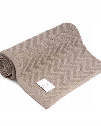 YOONCO KOCYK KOC LETNI BAMBUSOWY 80x100 CIENKI JODEŁKA MGIEŁKA BEŻOWY