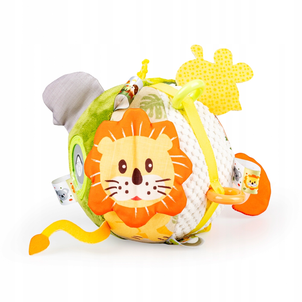 JOLLY BABY PIŁKA DŻUNGLA DELUXE DZWONECZEK PISZCZAŁKA 0M+