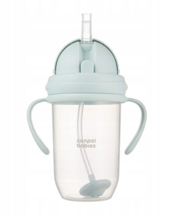 CANPOL KUBEK NIEKAPEK Z RURKĄ I ODWAŻNIKIEM 270ML ZIELONY