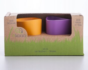 EKOALA ZESTAW KUBKÓW DLA DZIECI 100% BIOPLASTIK