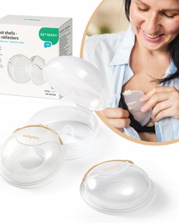 BABYONO MUSZLE LAKTACYJNE KOLEKTOR MLEKA 2 SZTUKI LEKKIE I PŁASKIE