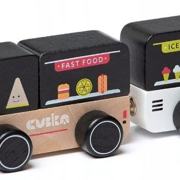 CUBICA DREWNIANY FOOD TRUCK Z NATURALNEGO DREWNA