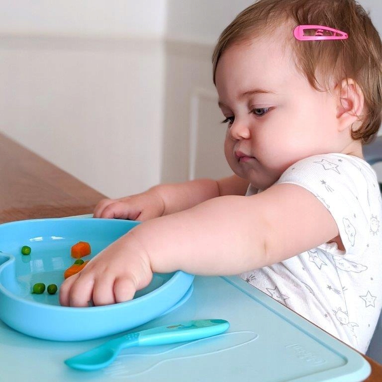 CHICCO TALERZ TALERZYK SERCE SILIKONOWY 9M+