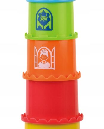 DUMEL ZABAWKA KUBECZKOWA WIEŻA 10 KUBECZKÓW W RÓŻNYCH KOLORACH 12M+