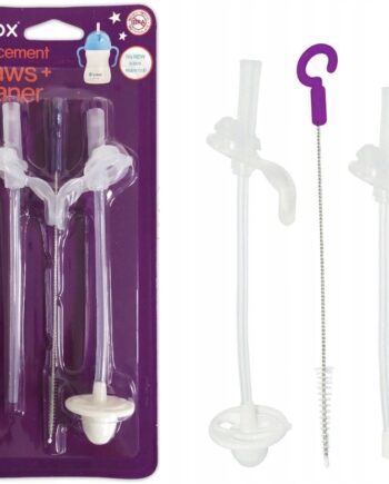 B.box Słomki zapasowe x2 i szczoteczka do bidonu