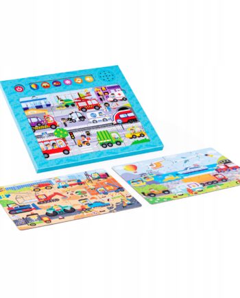 DUMEL PUZZLE DZWIĘKI WOKÓŁ NAS POJAZDY ODGŁOSY MELODIE 3+