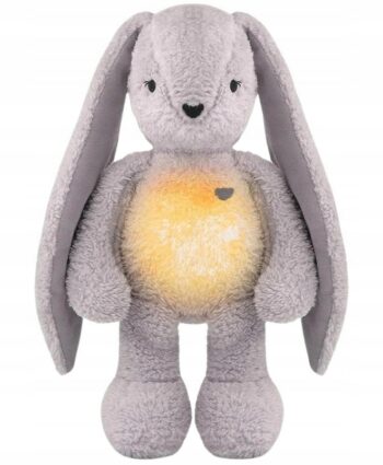 SZUMISIE MIŚ KRÓLIK 5W1 Z LAMPKĄ SZARY SZUMY MELODIE WIBRACJE CZUJNIK SNU