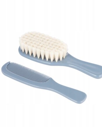 CANPOL ZESTAW DO WŁOSÓW SZCZOTKA Z NATURALNYM WŁOSIEM I GRZEBIEŃ GOLD NIEB