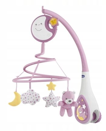 CHICCO KARUZELA NEXTT2DREAM LAMPKA NOCNA MUZYKA BIAŁY SZUM RÓŻOWA