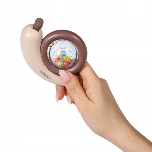 BABYONO GRZECHOTKA ERGONOMICZNA SNAIL 3M+
