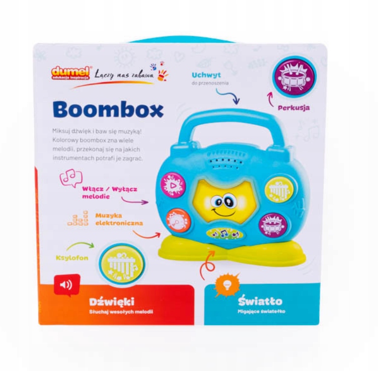 DUMEL ZABAWKA BOOMBOX MUZYKA MELODIE SWIATEŁKA