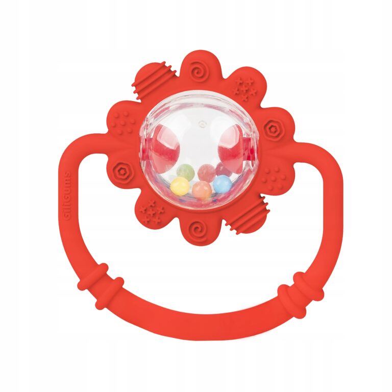 GiliGums GRZECHOTKA GRYZAK STOKROTKA CZERWONA 3M+