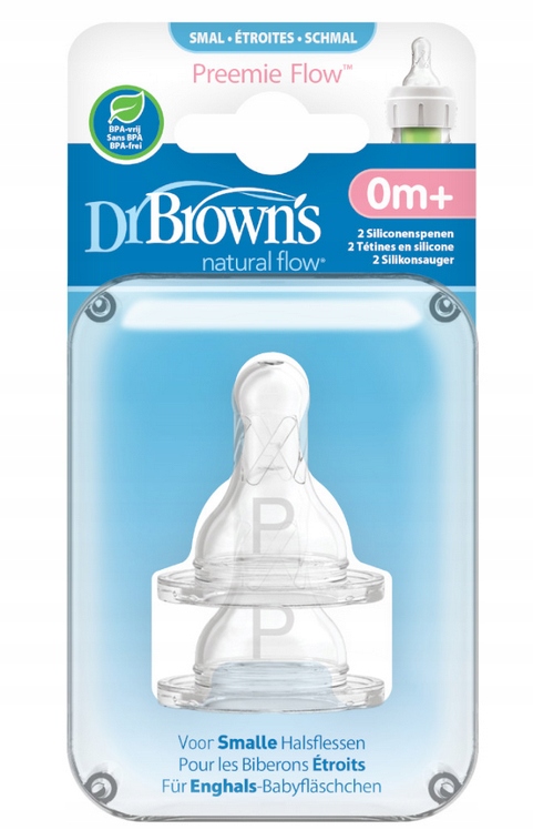 DR BROWN'S SMOCZEK DO BUTELKI STANDARD WĄSKI PREEMIE WCZEŚNIAK 2 SZTUKI