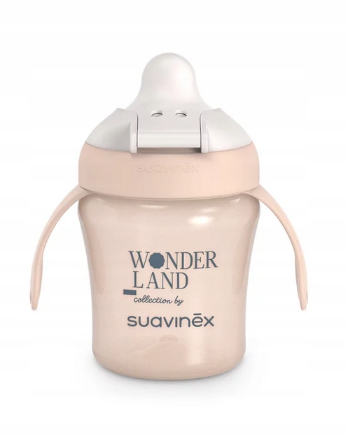 SUAVINEX KUBEK DO NAUKI PICIA 200ML WONDERLAND RÓŻOWY 6M+