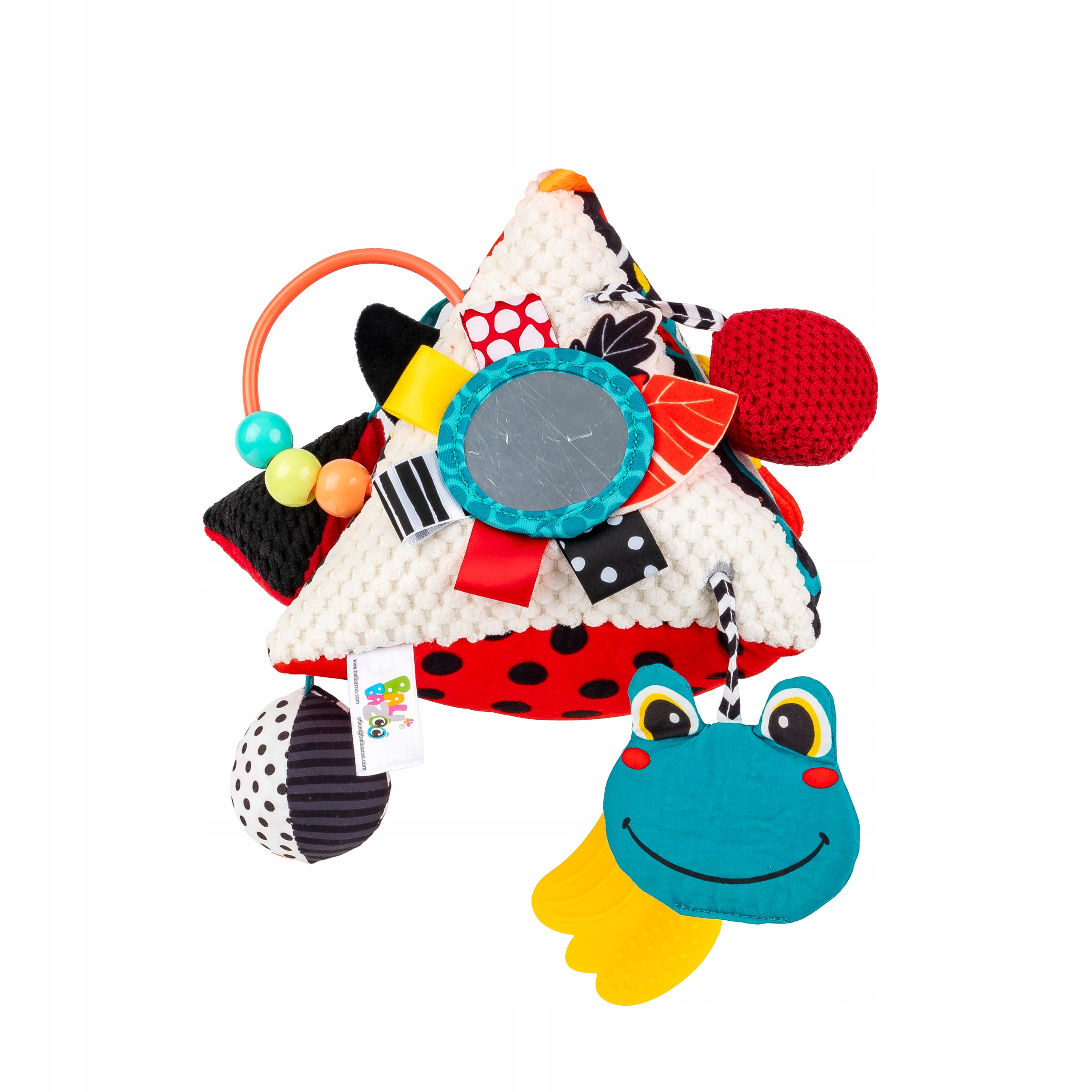 BALIBAZOO ZABAWKA SENSORYCZNA PIRAMIDKA KONTRASTOWA KROWA DELUXE 0M+