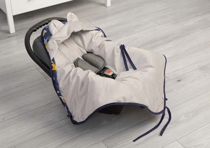 SENSILLO OTULACZ KOCYK DO FOTELIKA VELVET BAWEŁNA GRANATOWY LISKI