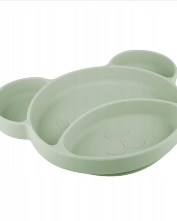 CANPOL TALERZ TALERZYK SILIKONOWY TRÓJDZIELNY Z PRZYSSAWKĄ MIŚ 6M+