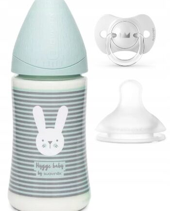 SUAVINEX BUTELKA 270ML HYGGE KRÓLIK + SMOCZEK SX PRO + SMOCZEK 0-6M ZESTAW