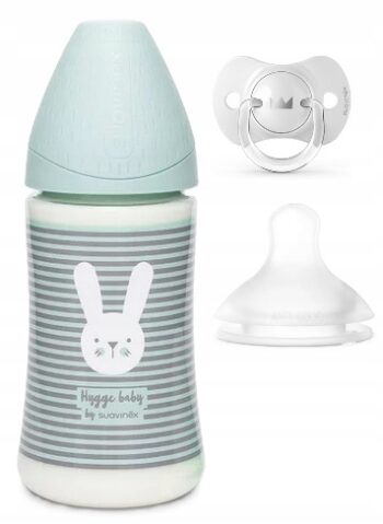 SUAVINEX BUTELKA 270ML HYGGE KRÓLIK + SMOCZEK SX PRO + SMOCZEK 0-6M ZESTAW