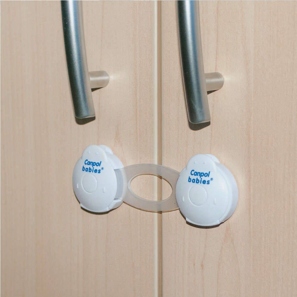 CANPOL WIELOFUNKCYJNE ZABEZPIECZENIE DO SZUFLAD SZAFEK KRÓTKIE 2 SZT