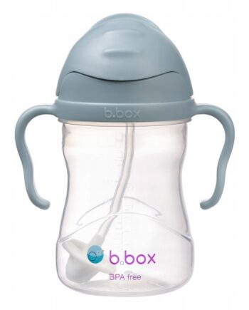 B.box INNOWACYJNY KUBEK BIDON Z OBCIĄŻONĄ SŁOMKĄ 240ML BŁĘKITNY