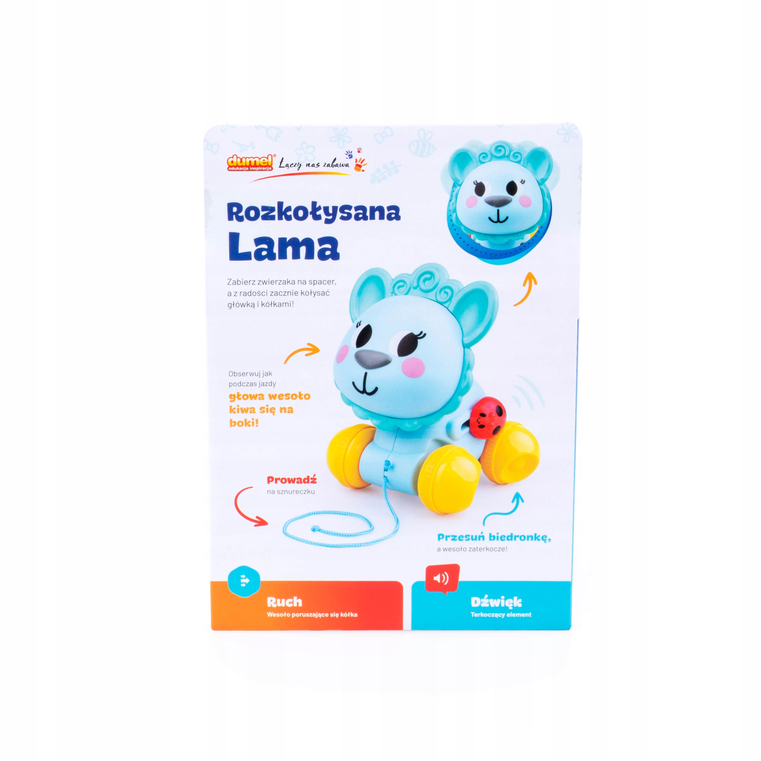 DUMEL ZABAWKA ROZKOŁYSANA LAMA NA SZNURECZKU 12M+