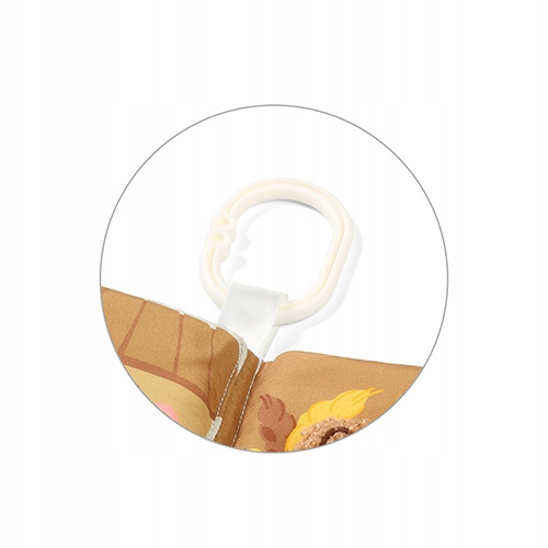 BABYONO KSIĄŻECZKA EDUKACYJNA SENSORYCZNA MIĘKKA FARMA Z GRYZAKIEM 0M+