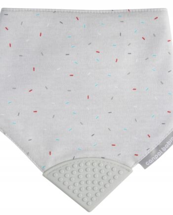 CANPOL ŚLINIAK Z GRYZAKIEM MATERIAŁOWY APASZKA