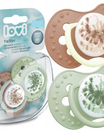LOVI SMOCZEK USPOKAJAJĄCY DYNAMICZNY TIE DYE 0-3M GREEN 2 SZTUKI