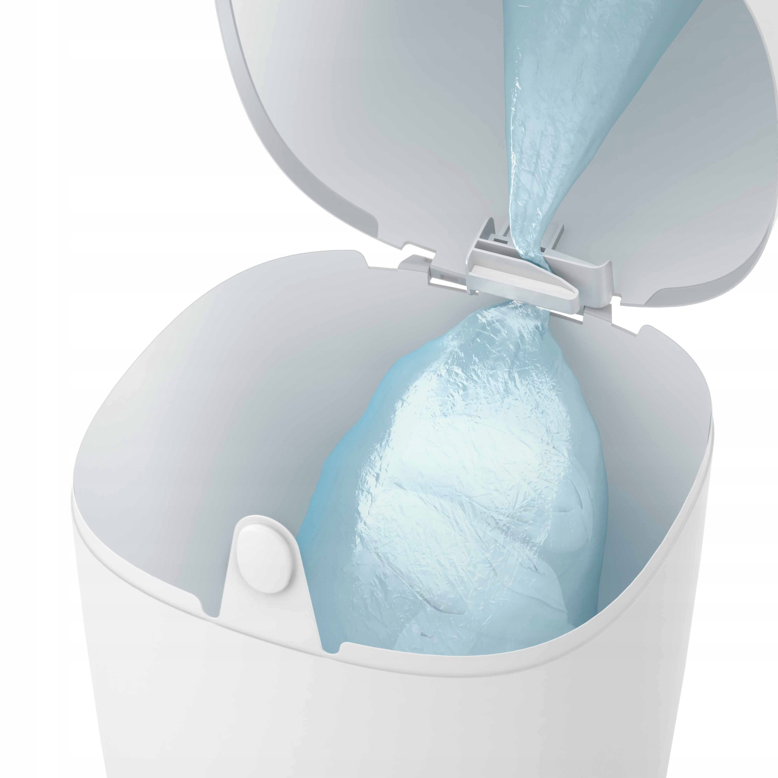 ANGELCARE POJEMNIK KOSZ NA PIELUCHY SZARY + 5 WKŁADÓW