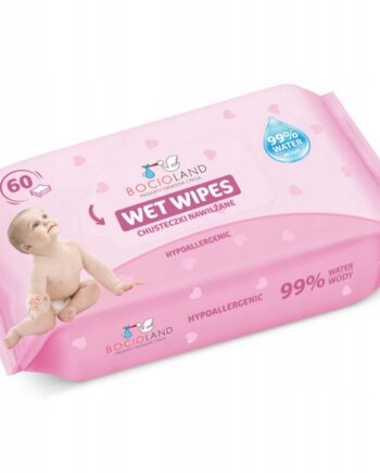 BOCIOLAND NAWILŻANE CHUSTECZKI DLA DZIECI 99% WODA 60SZT DO PIELĘGNACJI