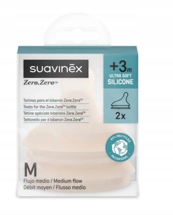 SUAVINEX SMOCZEK ZERO ZERO ŚREDNI PRZEPŁYW 2X 3M+ KOLOR LIGHT