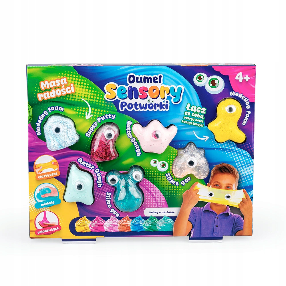 DUMEL ZESTAW KREATYWNY SENSORY KOLOROWE POTWORKI 4+