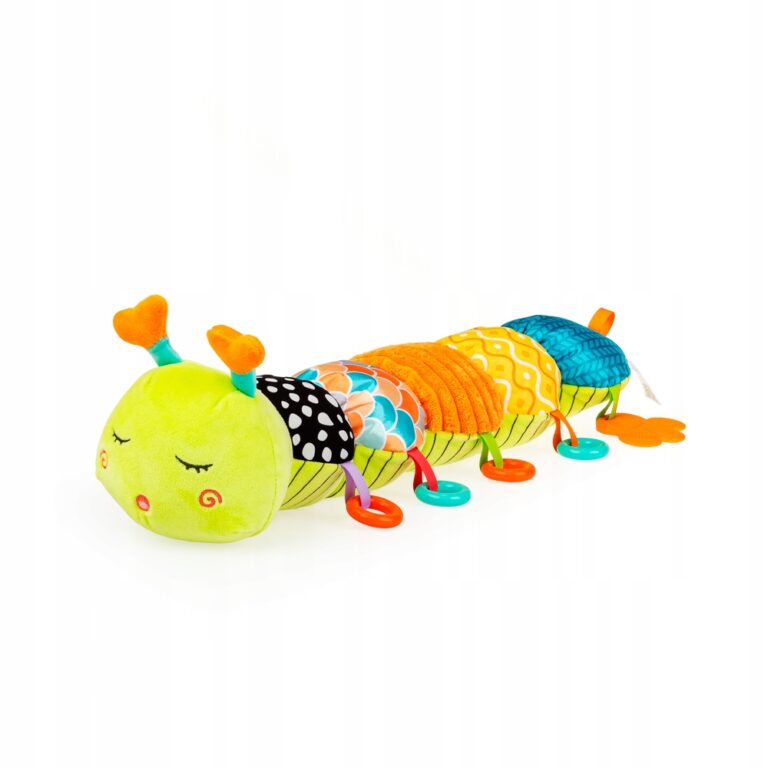 JOLLY BABY GĄSIENICA TOMEK Z MIARKĄ PLUSZOWA SENSORYCZNA 0M+