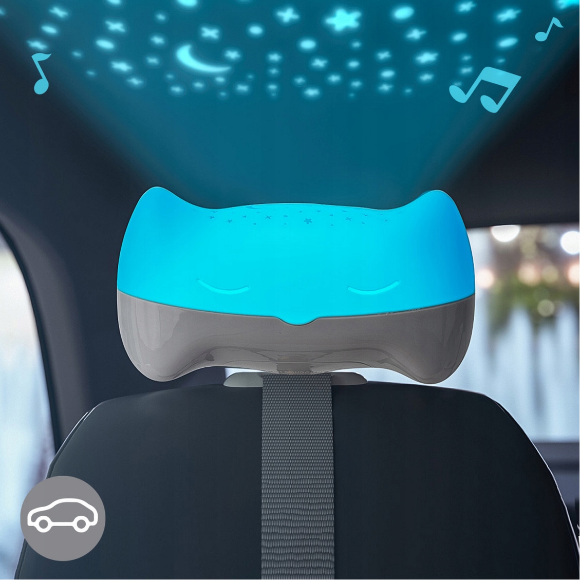 BENBAT PROJEKTOR GWIAZD LAMPKA NOCNA USPOKAJACZ HOOTY 2W1 DŹWIĘKI