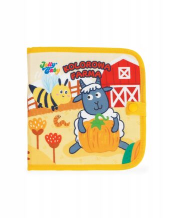JOLLY BABY KSIĄŻKA KSIĄŻECZKA DO RYSOWANIA KOLOROWA FARMA 12 MAZAKÓW