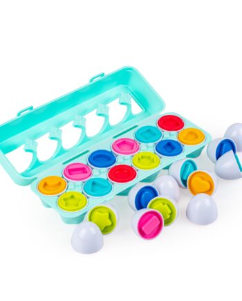 TULIFUN ZABAWKA SENSORYCZNA JAJKA ZABAWA KSZTAŁTAMI SORTER KSZTAŁTÓW 12M+